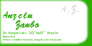 anzelm zambo business card
